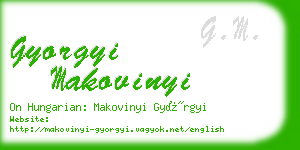 gyorgyi makovinyi business card